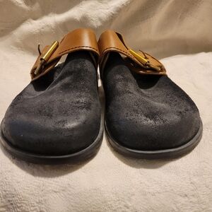 Black Suede, Brown Strap with Black Fur (Fake) Interior